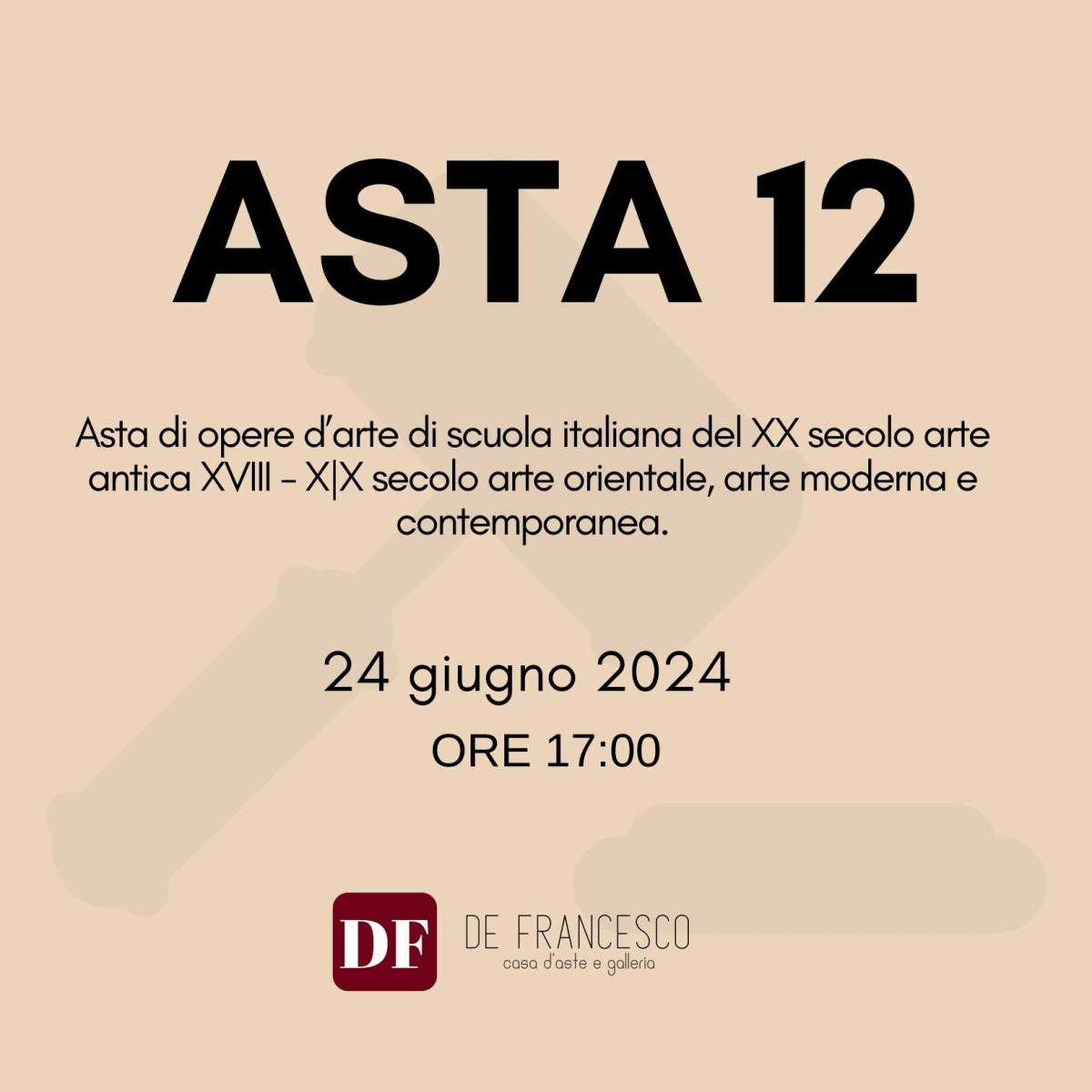 ASTA 12 - Asta di opere d’arte di scuola italiana del XX secolo arte antica XVIII - X|X