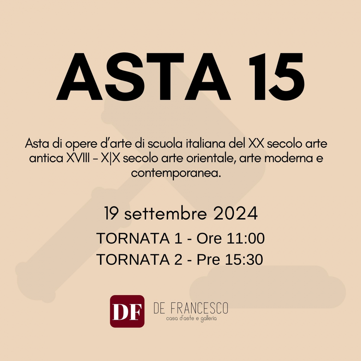 ASTA 15 - Asta di opere d’arte di scuola italiana del XX secolo arte antica XVIII - X|X